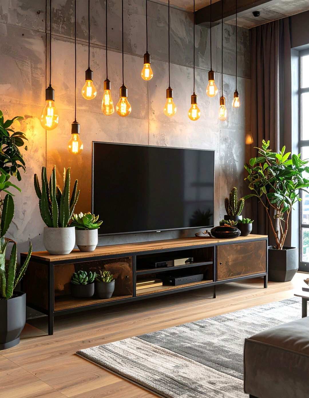 Industrial Black Metal Console - 24 Tv Console Decor Ideas