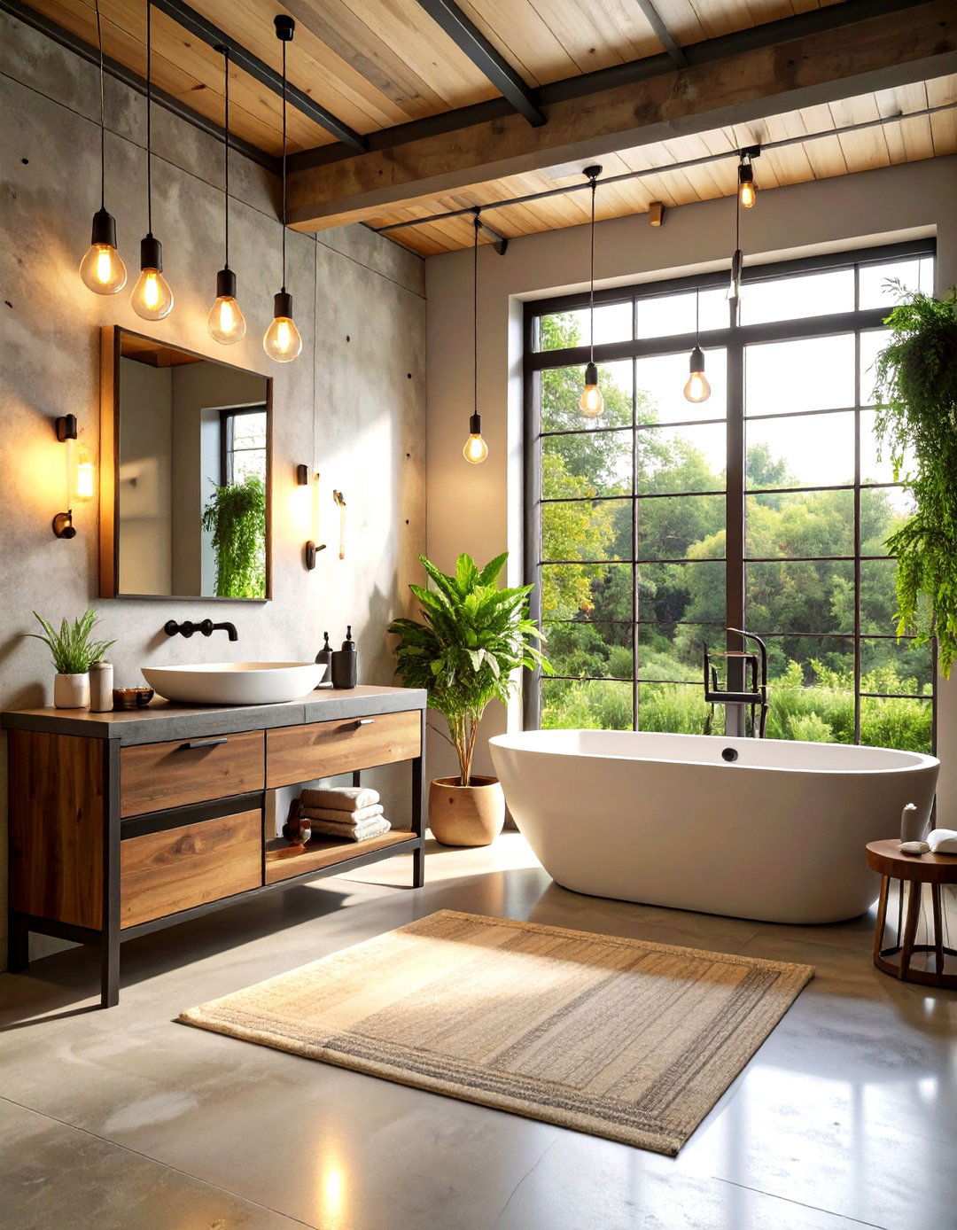 Industrial Chic Design - 24 Jack and Jill Bathroom Ideas