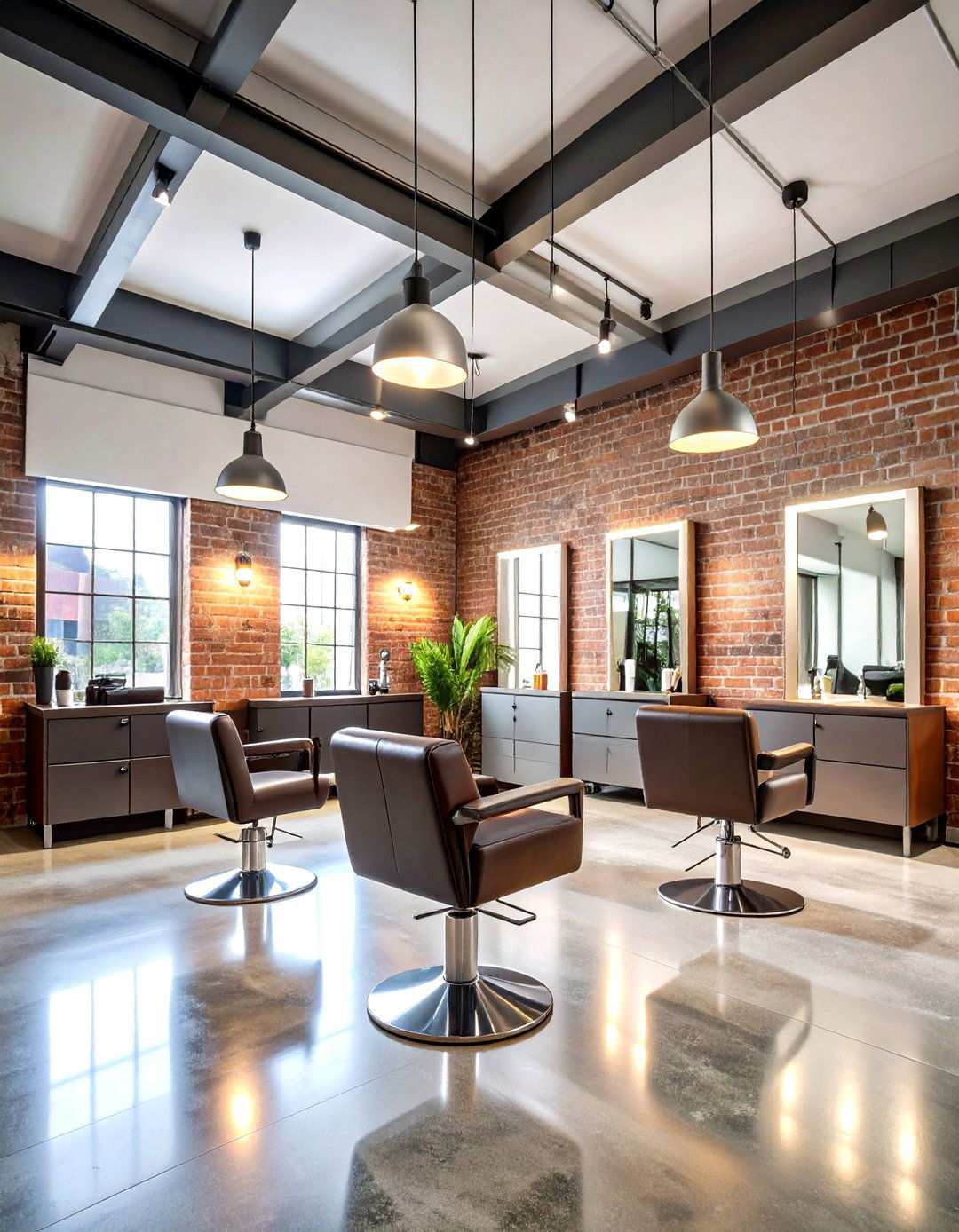 Industrial Chic Styling Stations - 24 Salon Interior Design Ideas