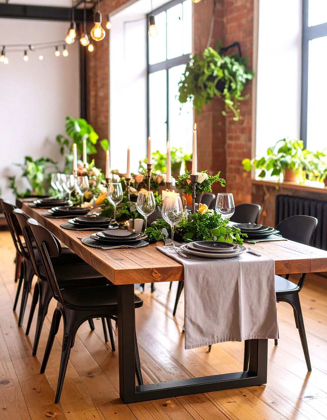 Industrial Chic Tablescape - 24 Tablescape Ideas