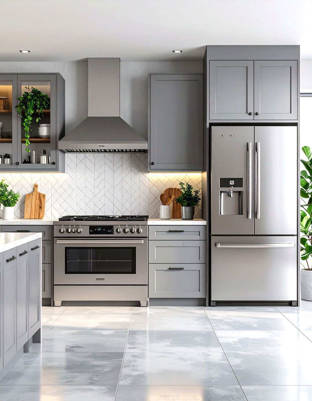 Industrial Gray Kitchen Suites - 24 Kitchen With Colored Appliances Ideas
