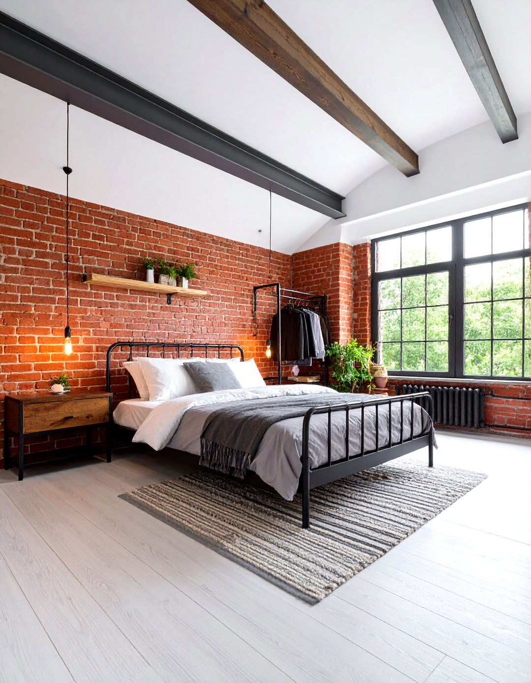 Industrial Loft Bedroom Design - 24 Low Sloped Ceiling Bedroom Ideas