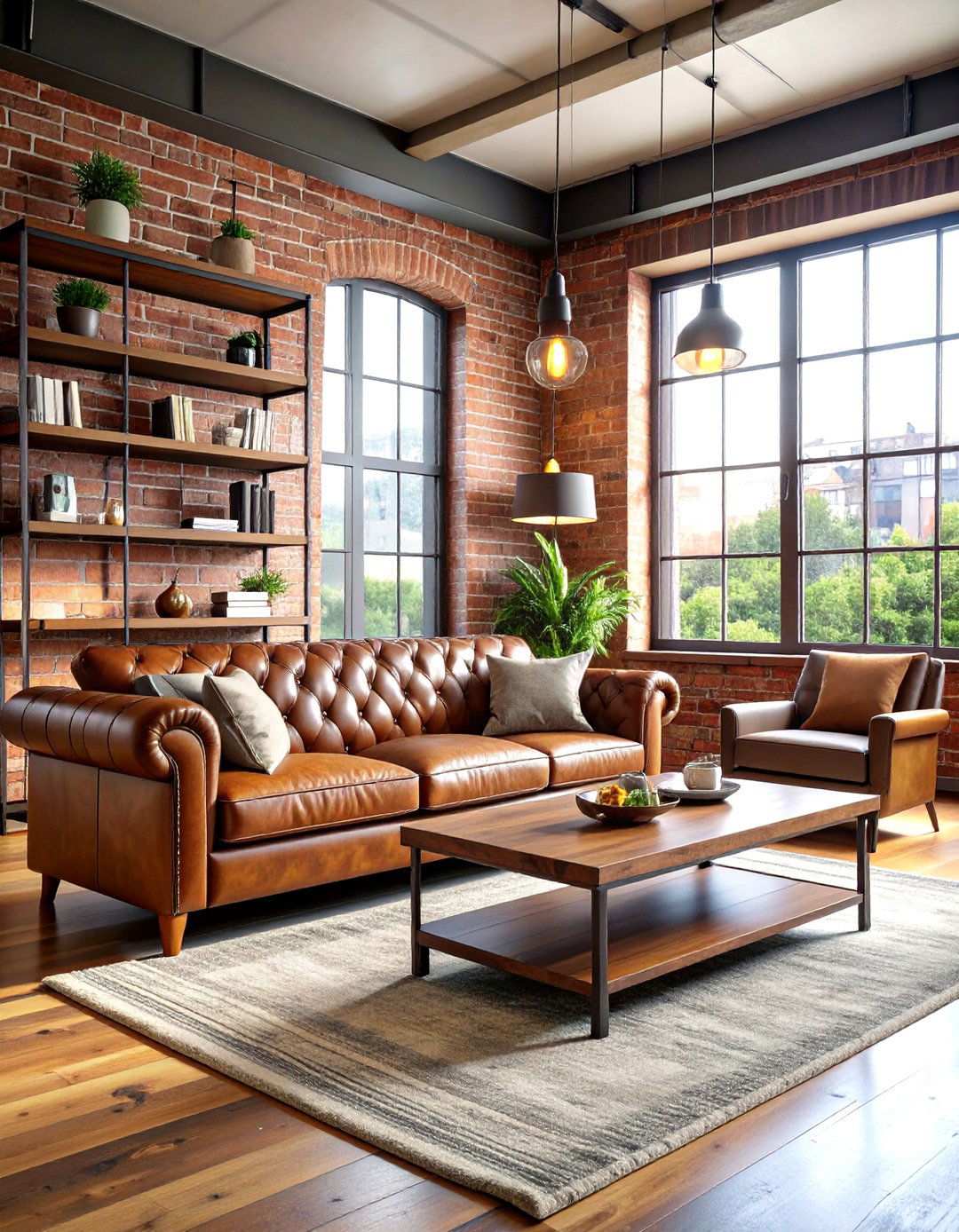 Industrial Loft Living Room with Exposed Elements - 24 Small Living Room Ideas