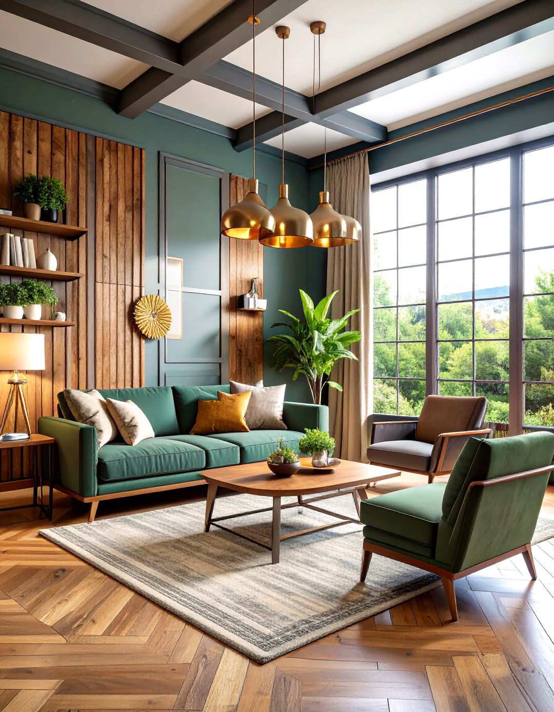 Industrial Metal Accent Wainscoting - 24 Living Room Wainscoting Ideas
