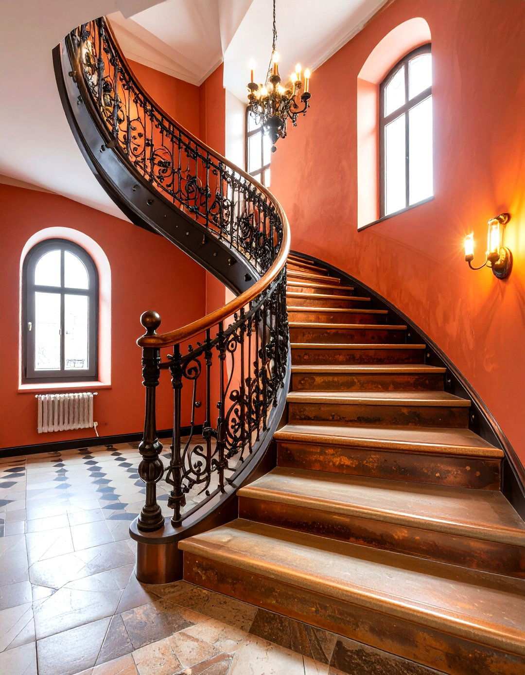 Industrial Metal Accents - 24 Staircase Wall Ideas