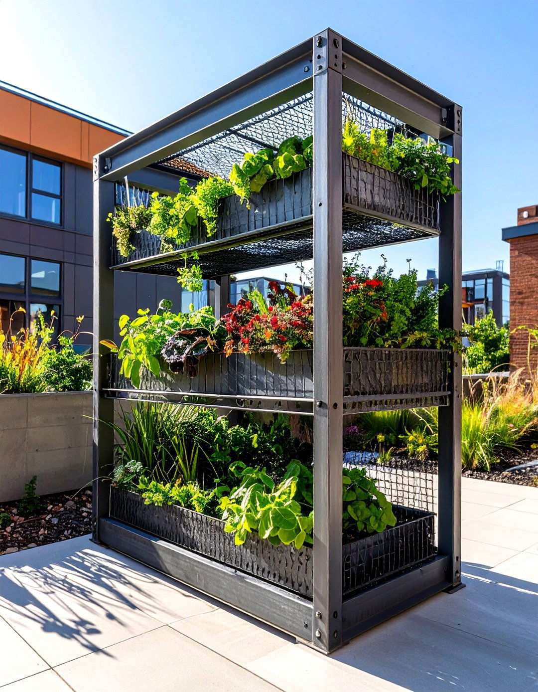 Industrial Metal Plant Stands - 24 Outdoor Plant Stand Ideas