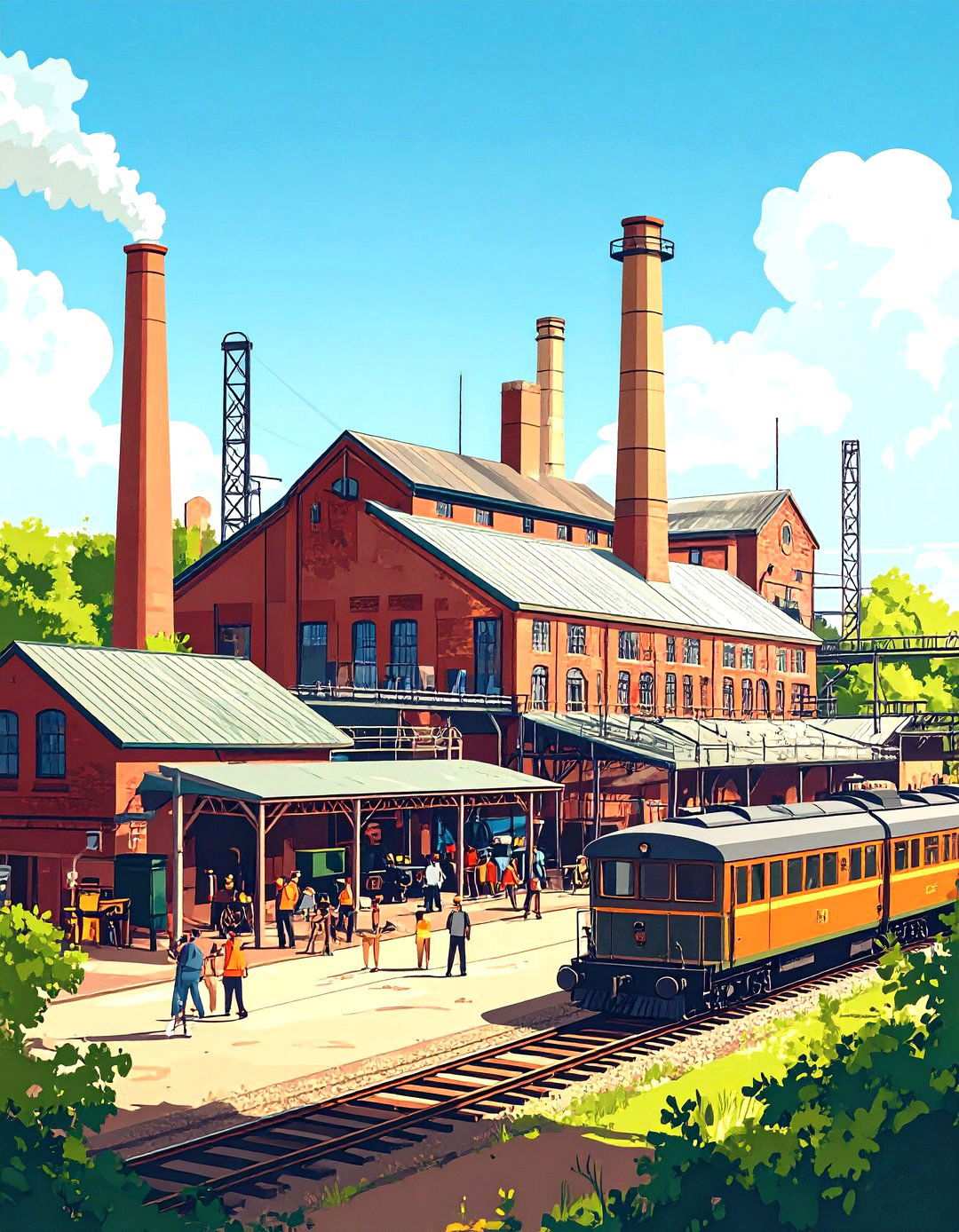 Industrial Mill Manufacturing Heritage - 24 Small Town Murals