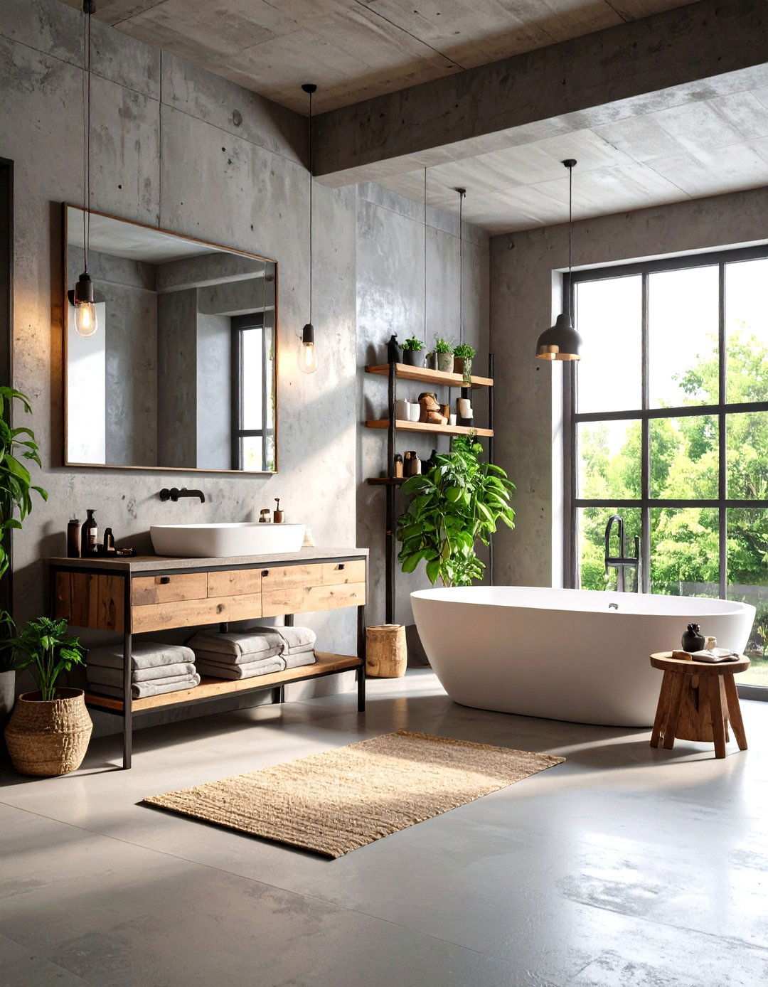 Industrial Modern Design - 24 Small Master Bathroom Ideas