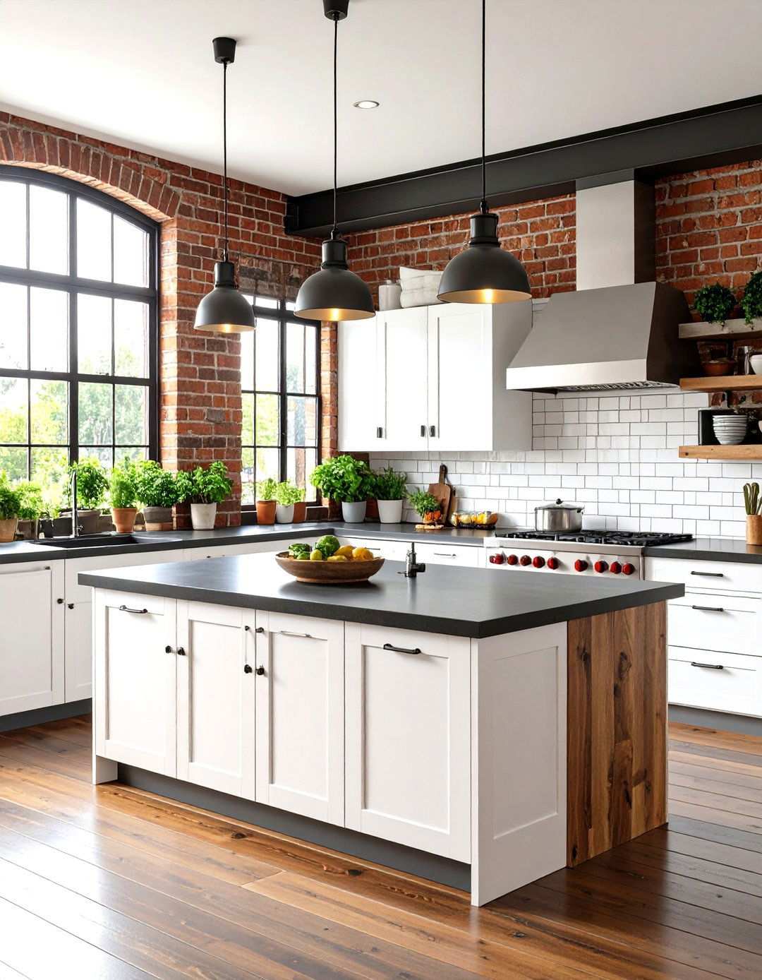 Industrial Modern Kitchen Elements - 24 Kitchen With White Cabinets and Black Countertops Ideas