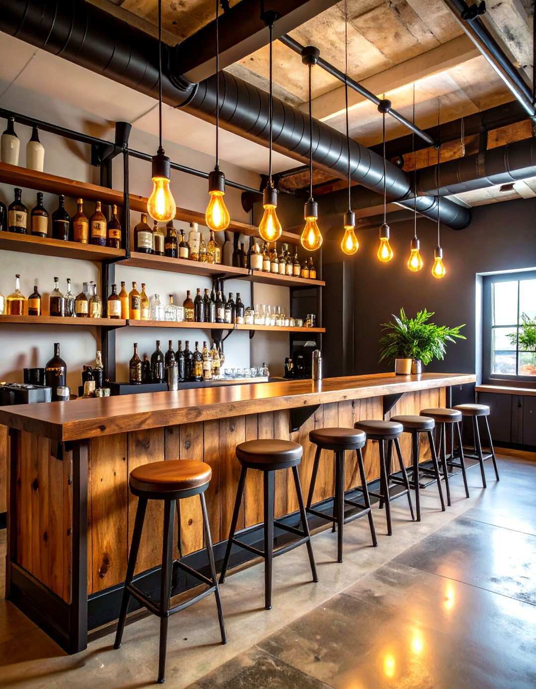 Industrial Pipe Bar Setup - 24 Mini Bar Ideas