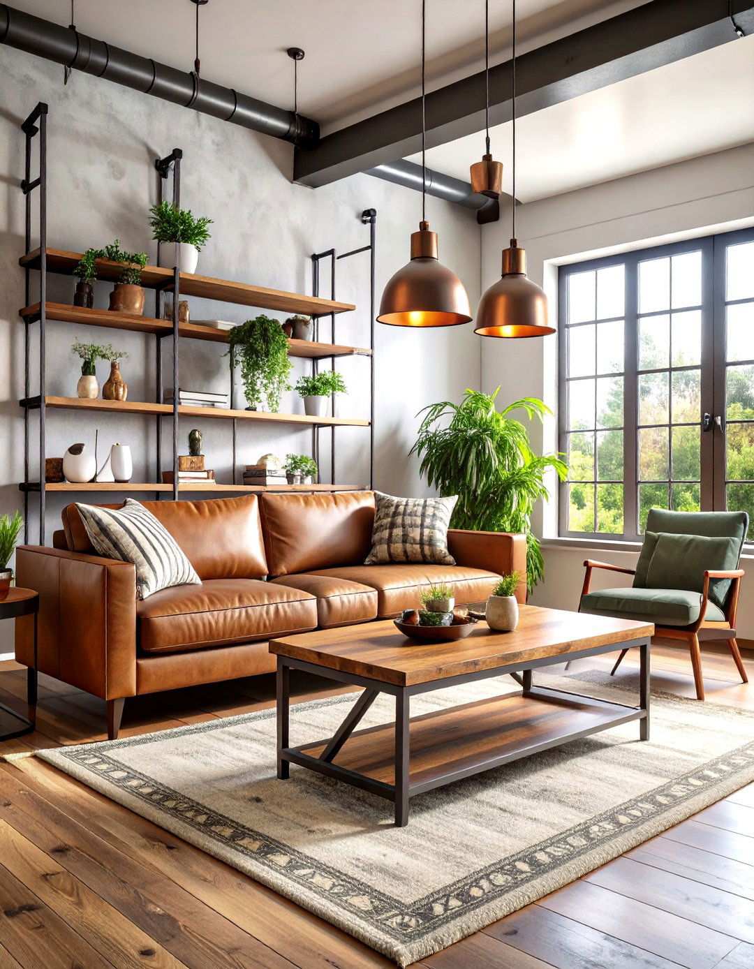 Industrial Rustic Metal Accents - 24 Small Rustic Living Room Ideas