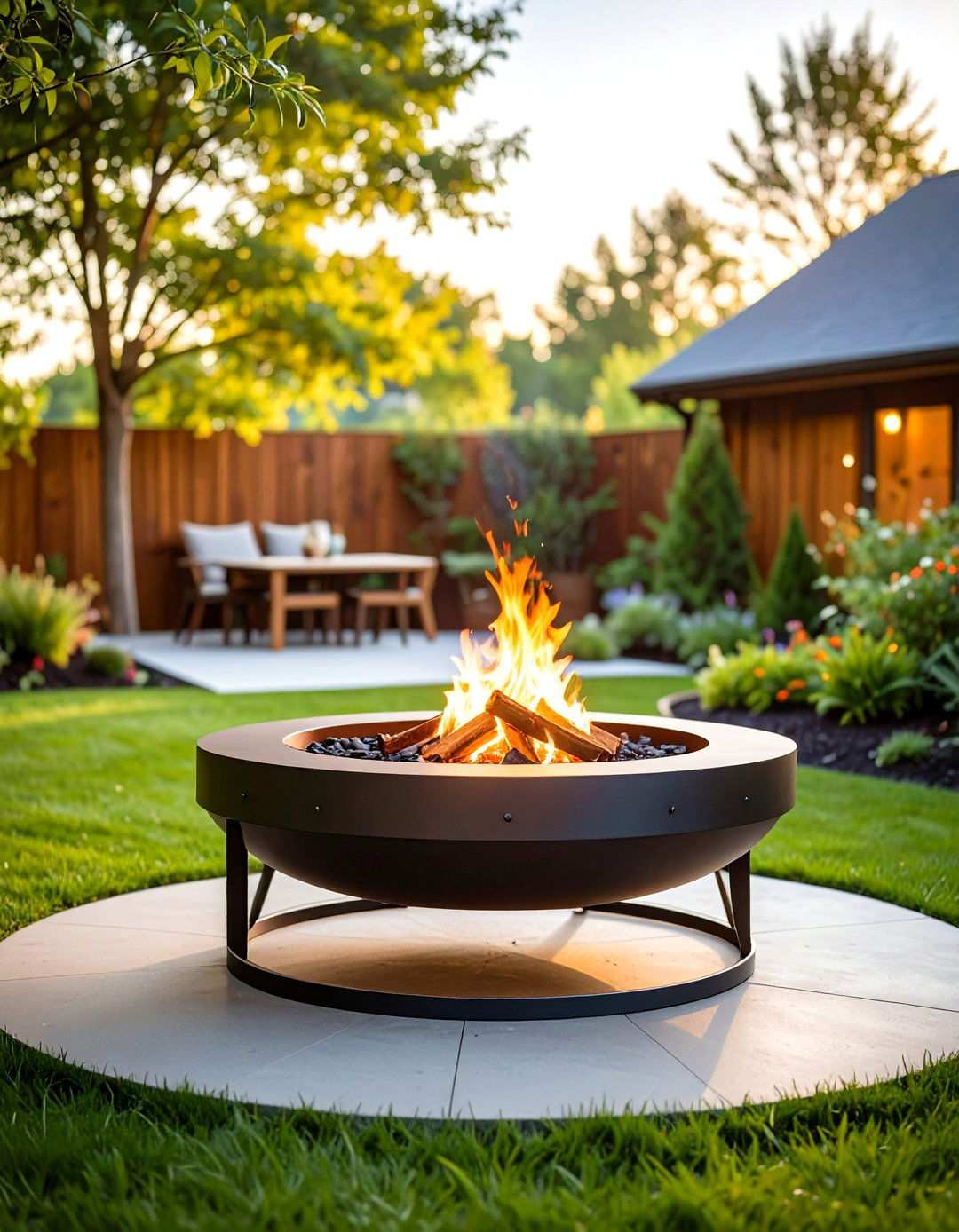 Industrial Steel Ring Fire Pit - 24 Metal Fire Pit Ideas