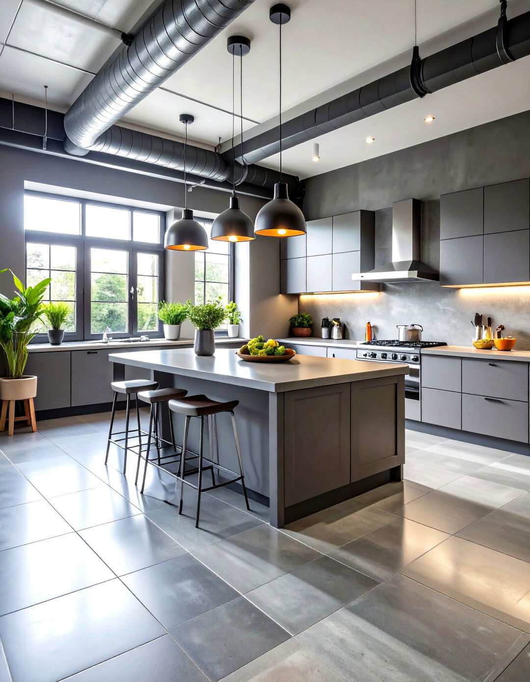 Industrial Style Kitchen Floor Tiles - 24 Kitchen Floor Tile Ideas