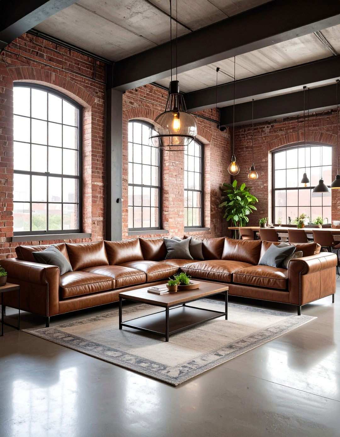 Industrial Sunken Lounge Design - 24 Sunken Living Room Ideas