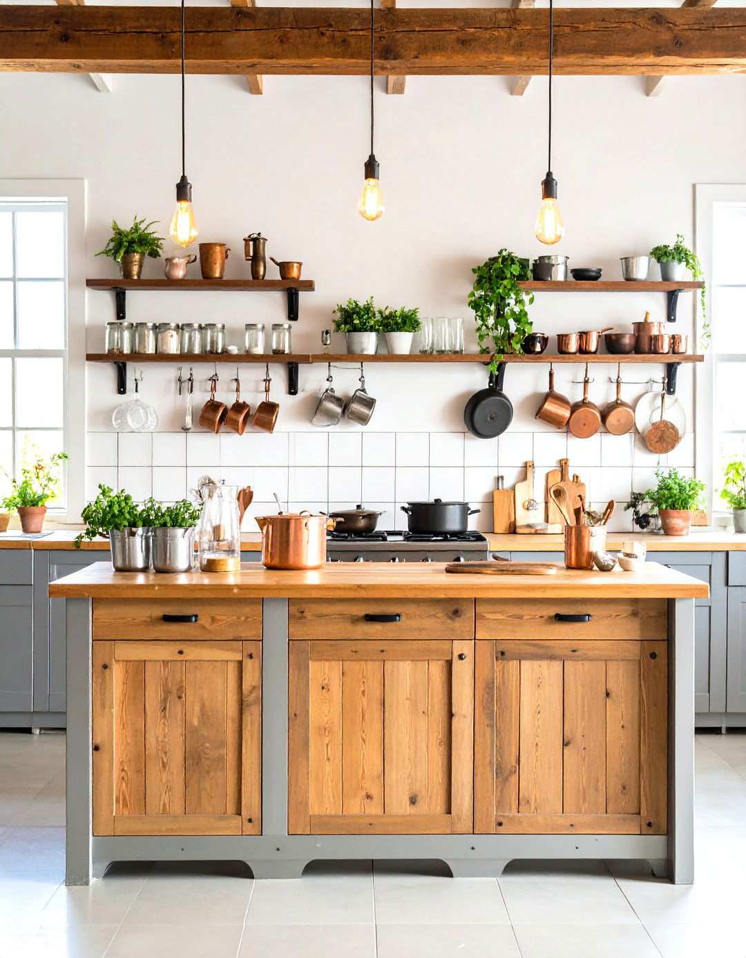 Industrial Urban Counter Styling - 24 Kitchen Counter Decor Ideas