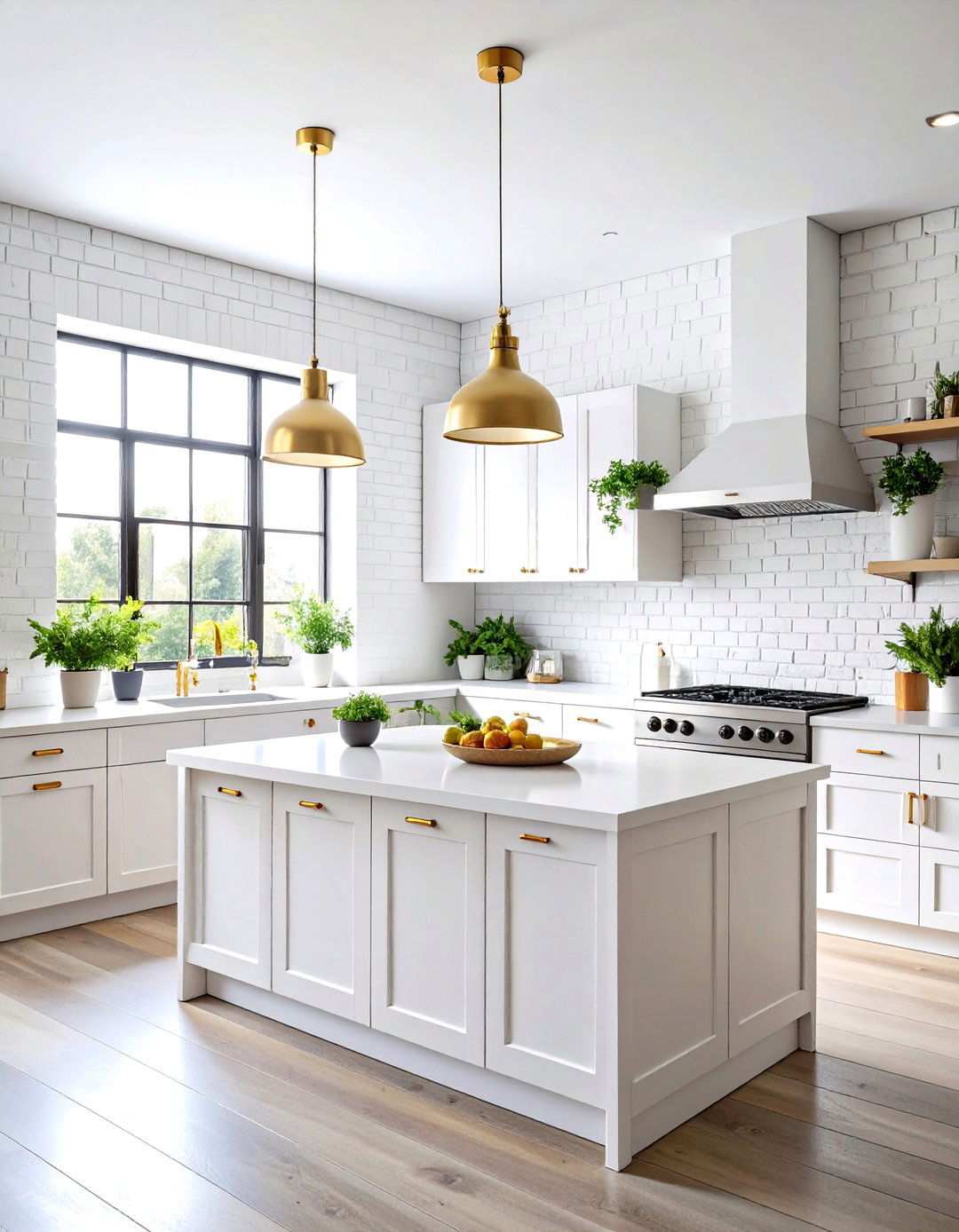 Industrial White and Gold Kitchen Design - 24 White and Gold Kitchen Ideas