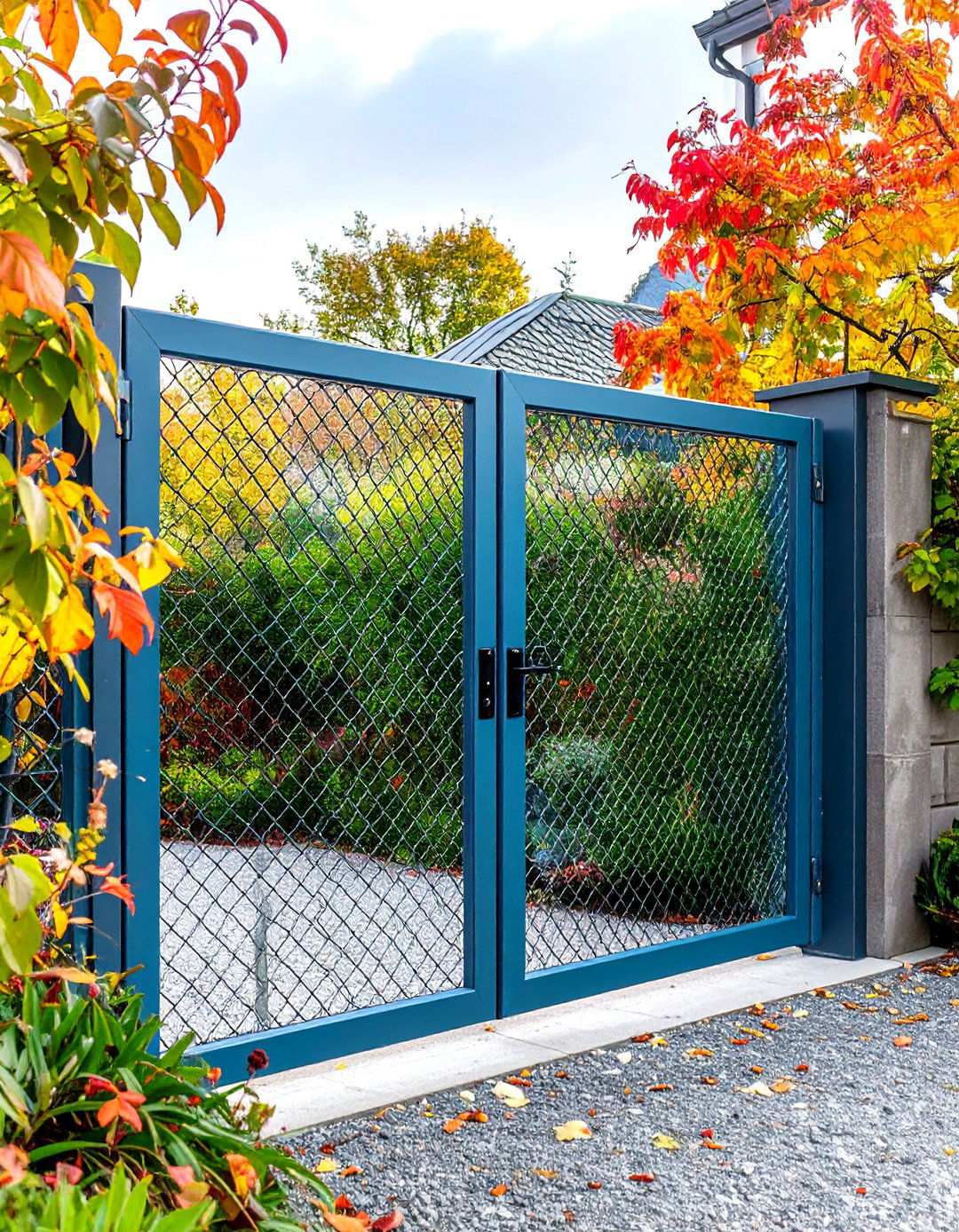 Industrial Wire Mesh Security Gates - 24 Metal Garden Gate Ideas