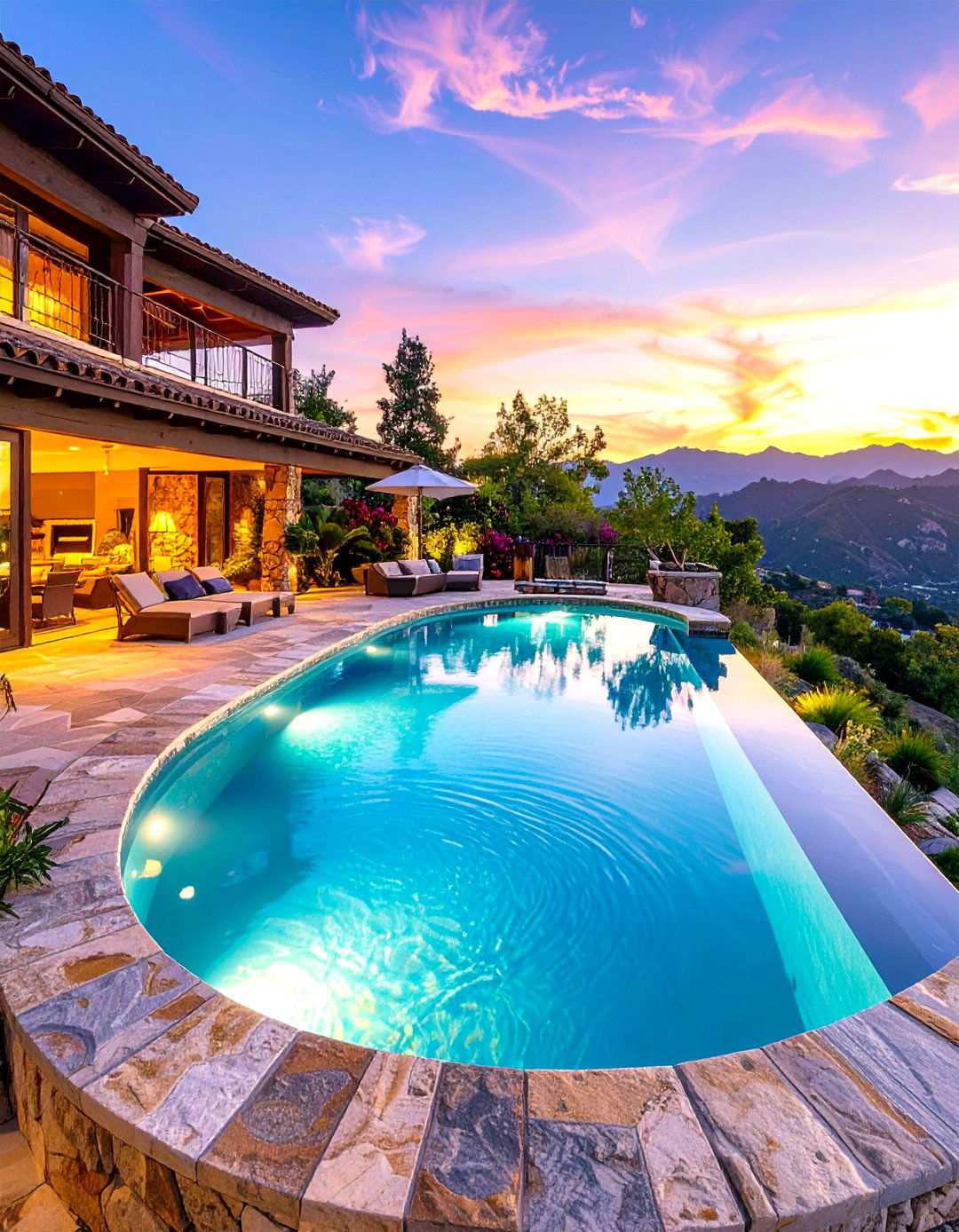 Infinity Edge Lagoon Pool - 24 Lagoon Pool Ideas