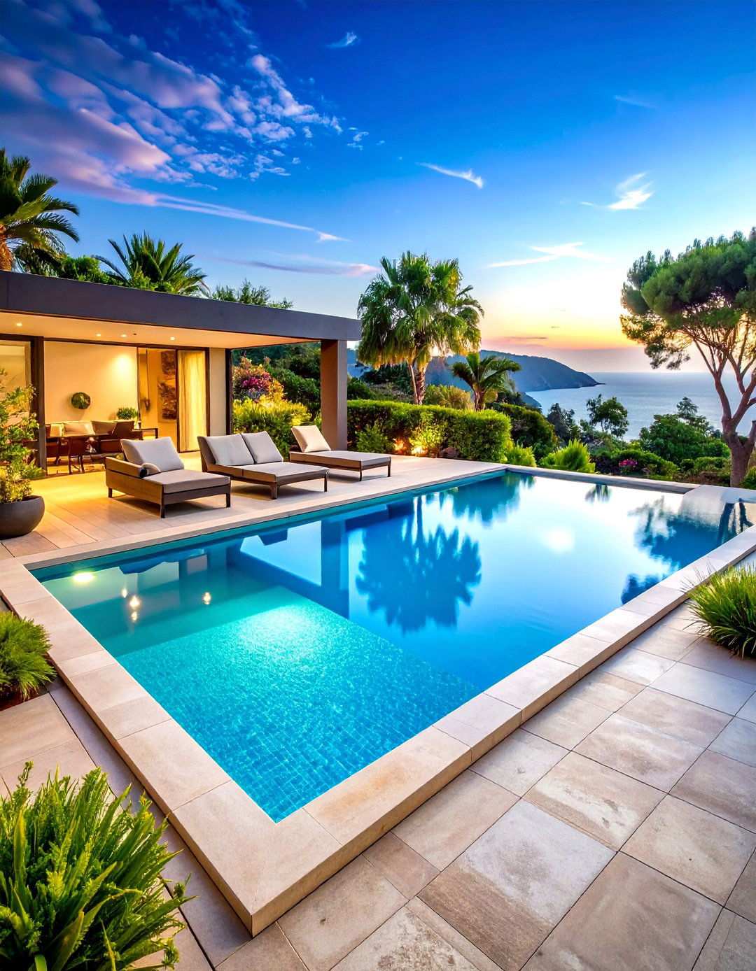 Infinity Pool Landscape Design - 24 Modern Backyard Ideas