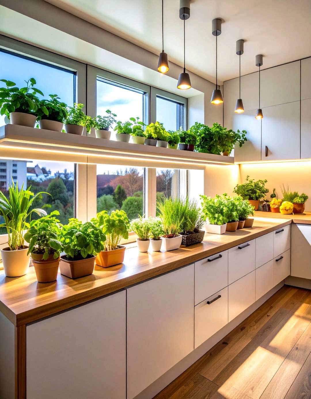 Integrated Herb Garden - 24 Kitchen Remodel Ideas