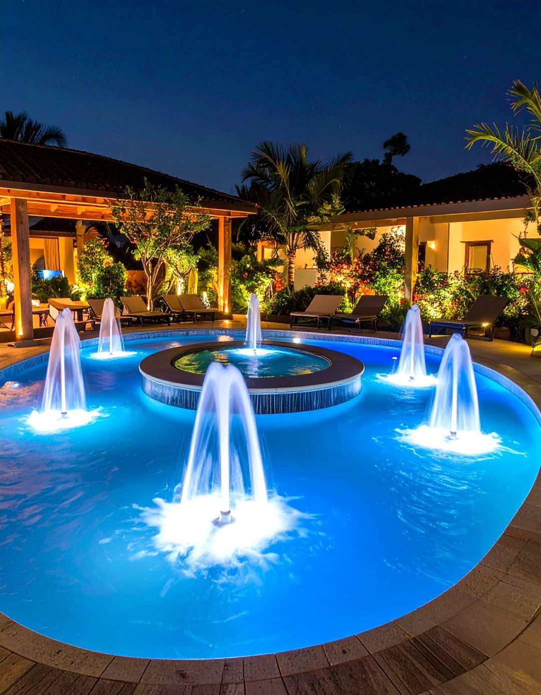 Interactive Fountain Features - 24 Pool Fountain Ideas
