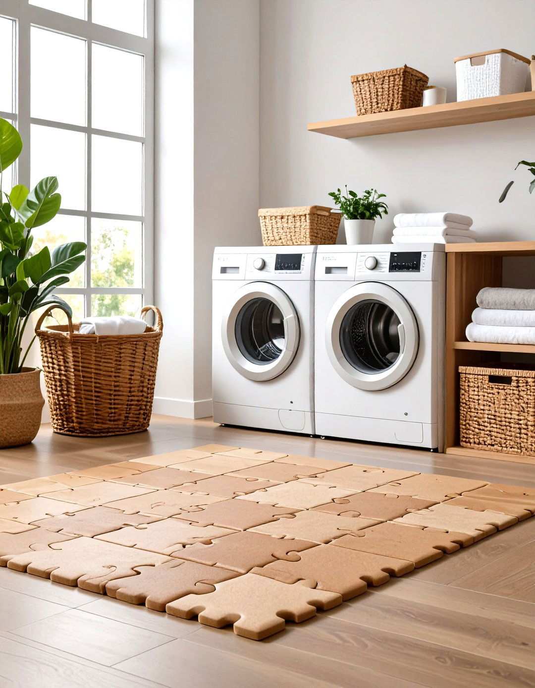 Interlocking Foam Tiles - 24 Laundry Room Floor Ideas