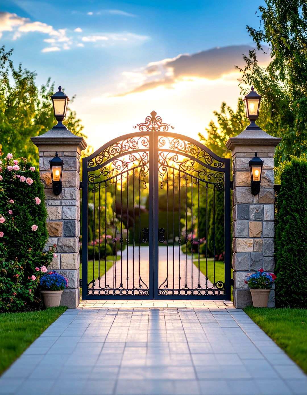 Iron Gate Entry Portal Design - 24 Italian Garden Design Ideas