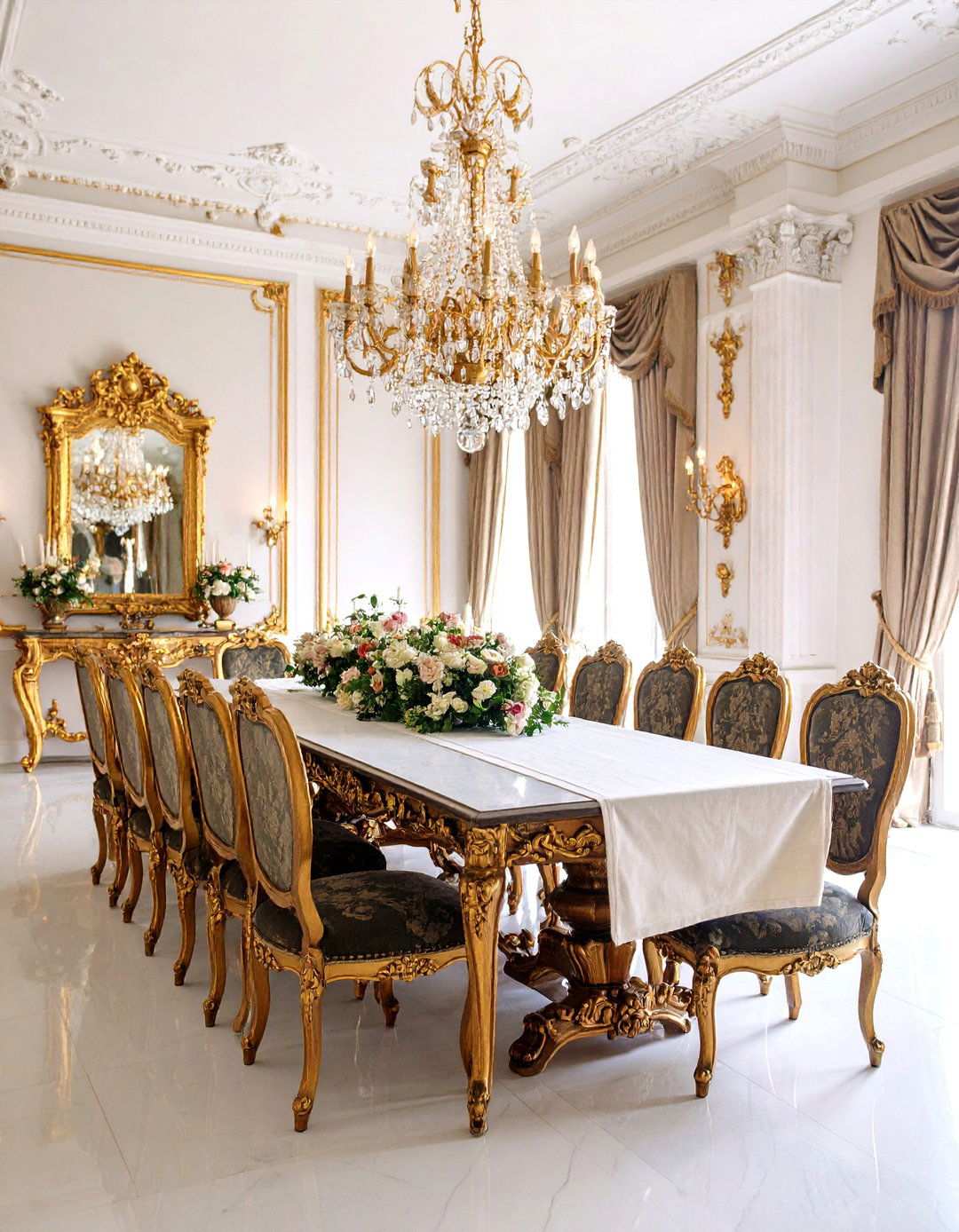 Italian Renaissance Dining Room with Classical Grandeur - 24 Vintage Dining Room Ideas