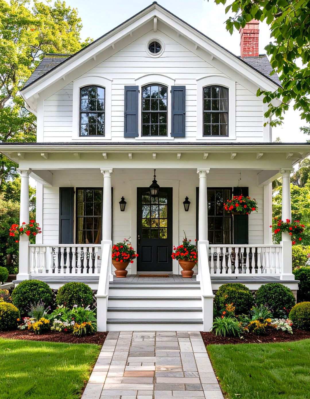 Italianate Farmhouse with Renaissance Details - 24 White Farmhouse With Wrap-around Porch Ideas