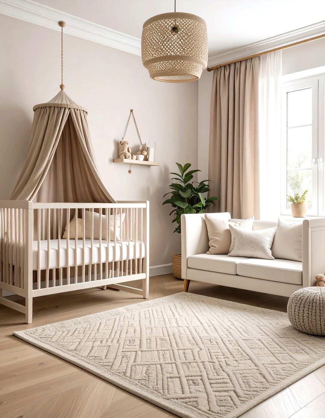Ivory and Taupe Elegant Nursery - 24 Neutral Nursery Ideas
