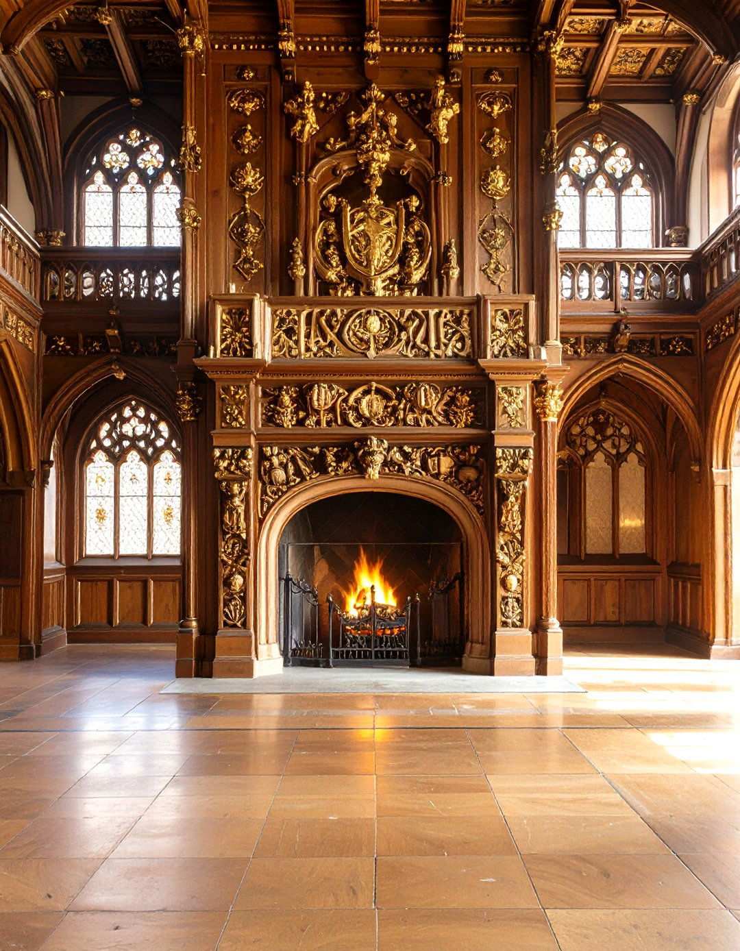 Jacobethan Ornamental Carved Details - 24 Traditional Fireplaces