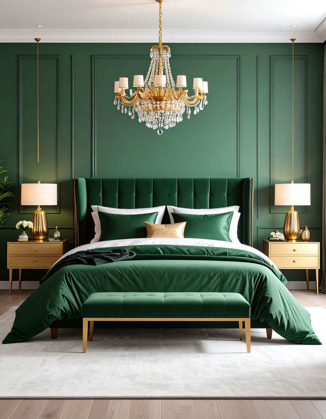 Jade Green Luxury Bedroom - 24 Light Green Bedroom Ideas