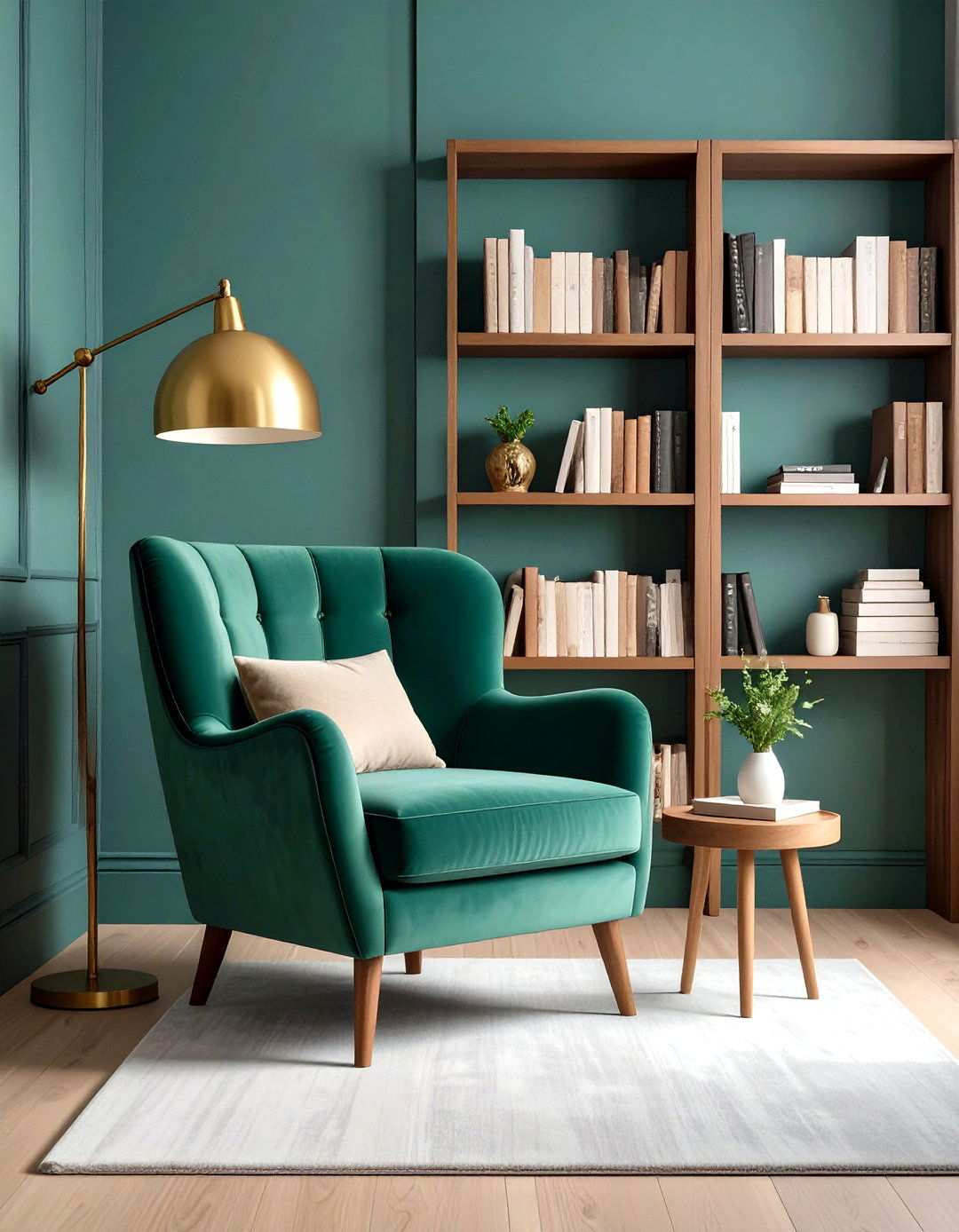 Jade Green Velvet Accent Chair Reading Nook - 24 Jade Green Bedroom Ideas