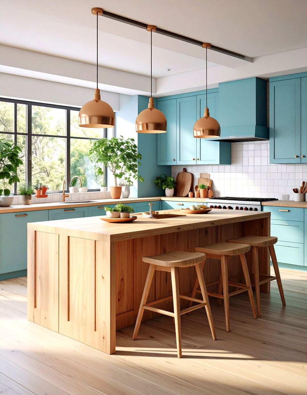 Japandi Kitchen with Large Island Design - 24 Japandi Kitchen Ideas