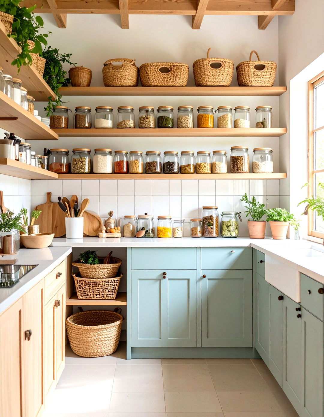 Japandi Kitchen with Minimalist Pantry - 24 Japandi Kitchen Ideas