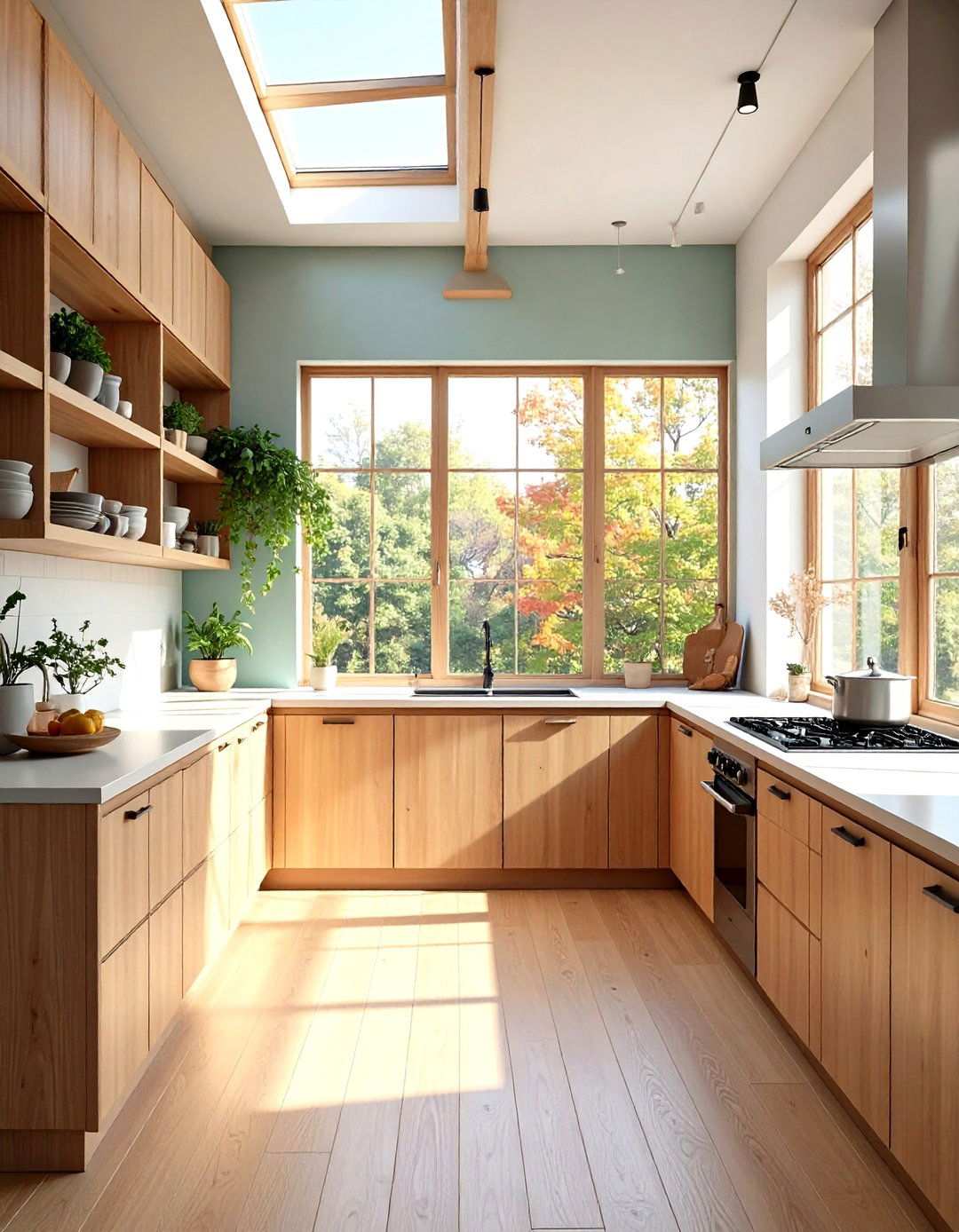 Japandi Kitchen with Natural Light Focus - 24 Japandi Kitchen Ideas
