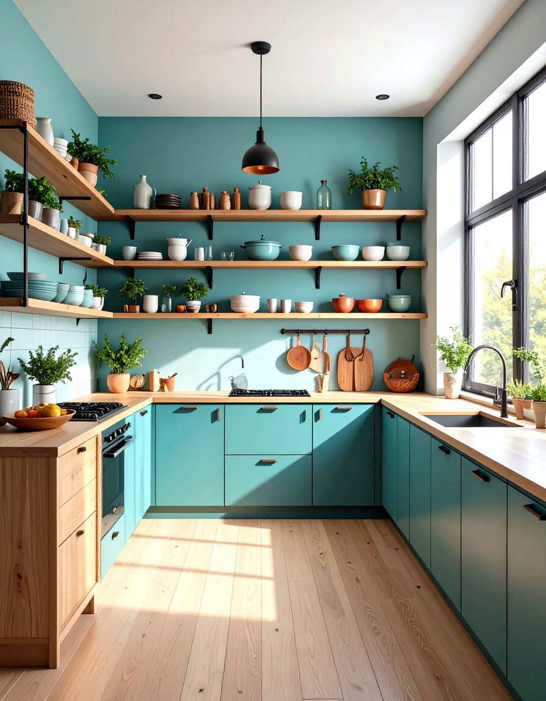 Japandi Kitchen with Open Shelving Display - 24 Japandi Kitchen Ideas