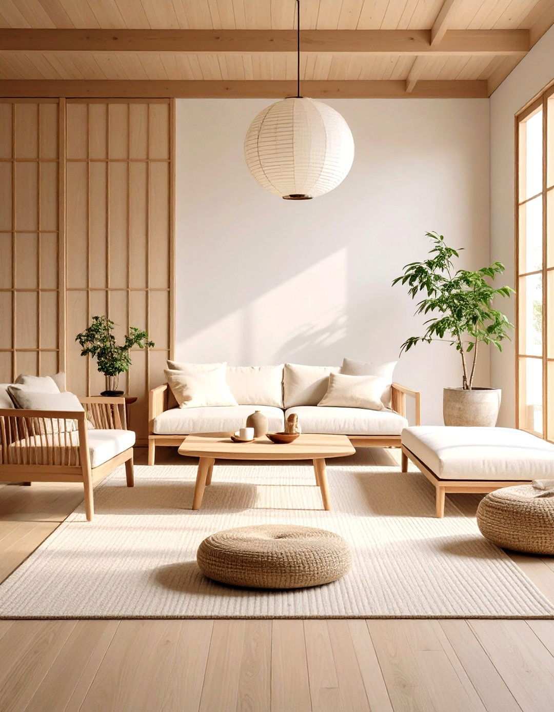 Japandi Minimalism - 24 Large Living Room Ideas