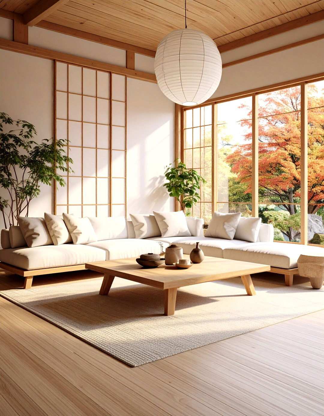 Japandi Zen Serenity - 24 White Couch Living Room Ideas