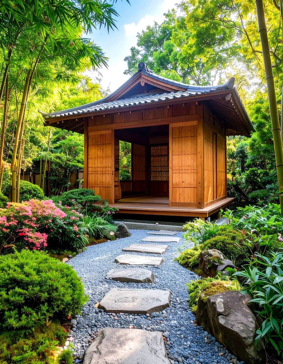 Japanese Inspired Zen Outhouse with Tranquil Elements - 24 Outhouse Design Ideas