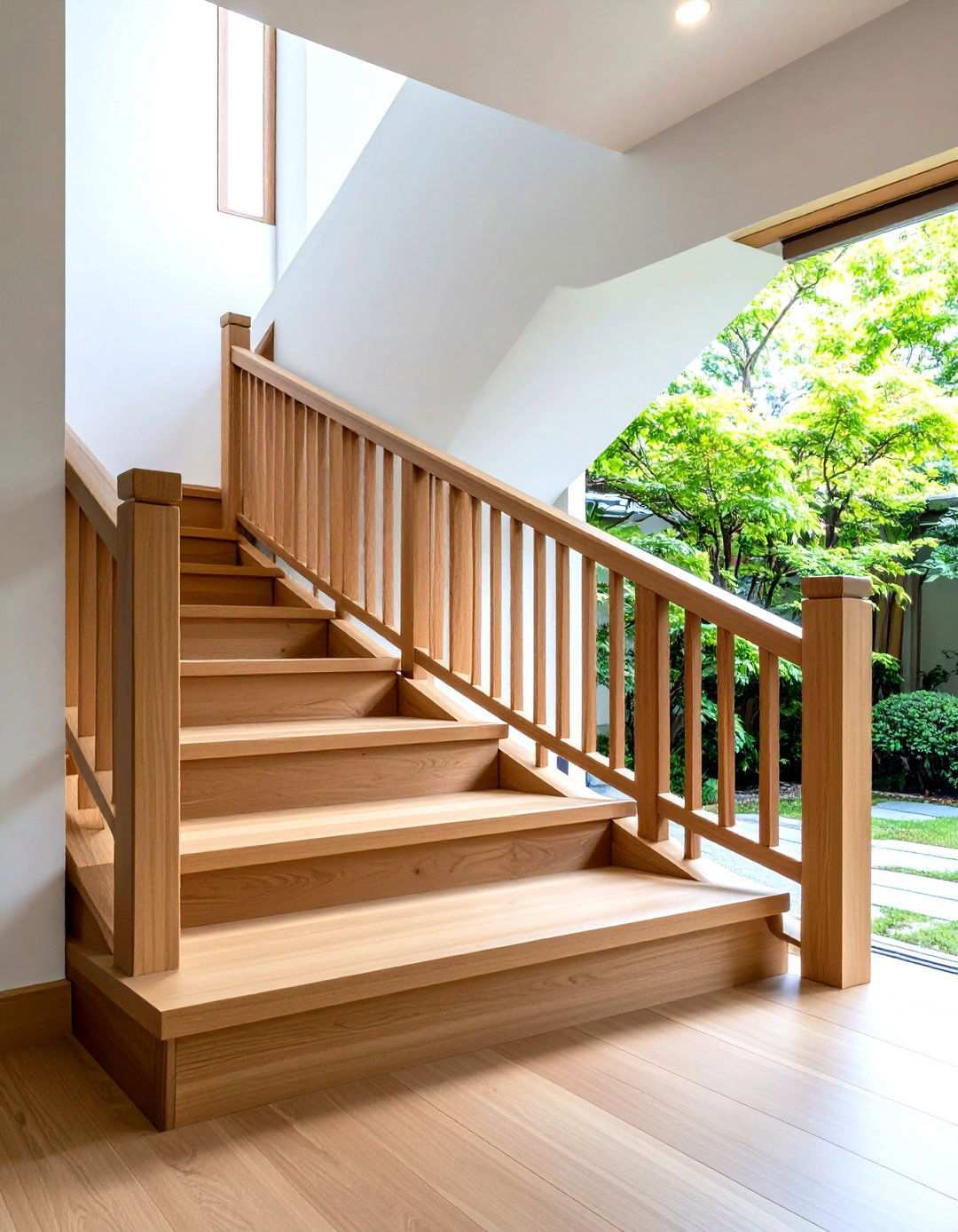 Japanese Inspired Zen Railings - 24 Wood Stair Railing Ideas