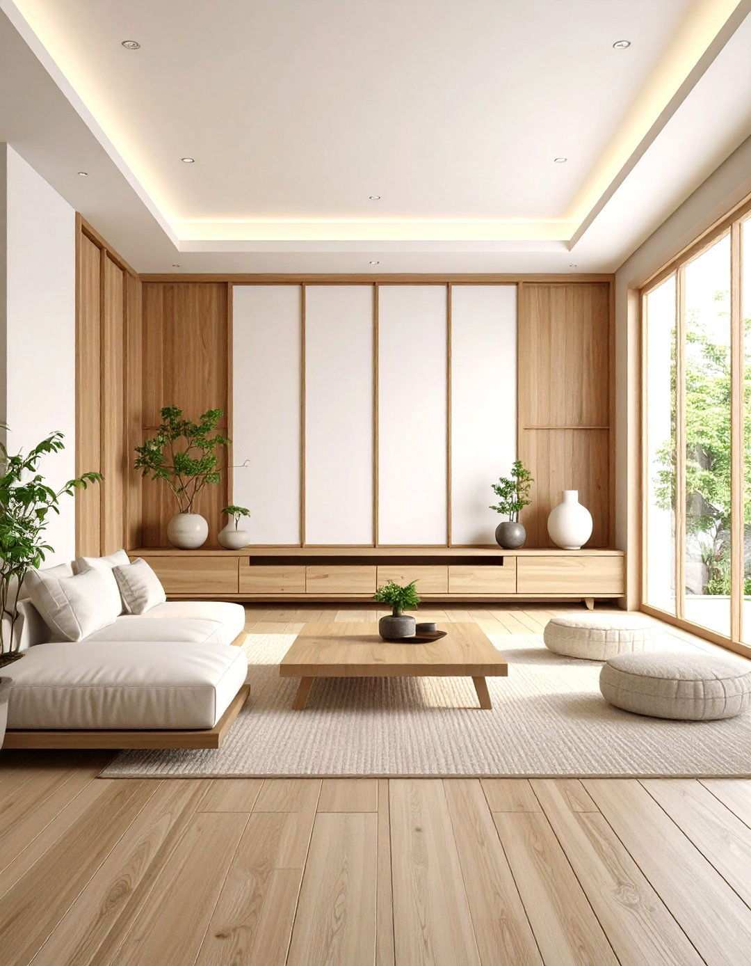 Japanese Minimalist Media Wall - 24 Media Wall Ideas
