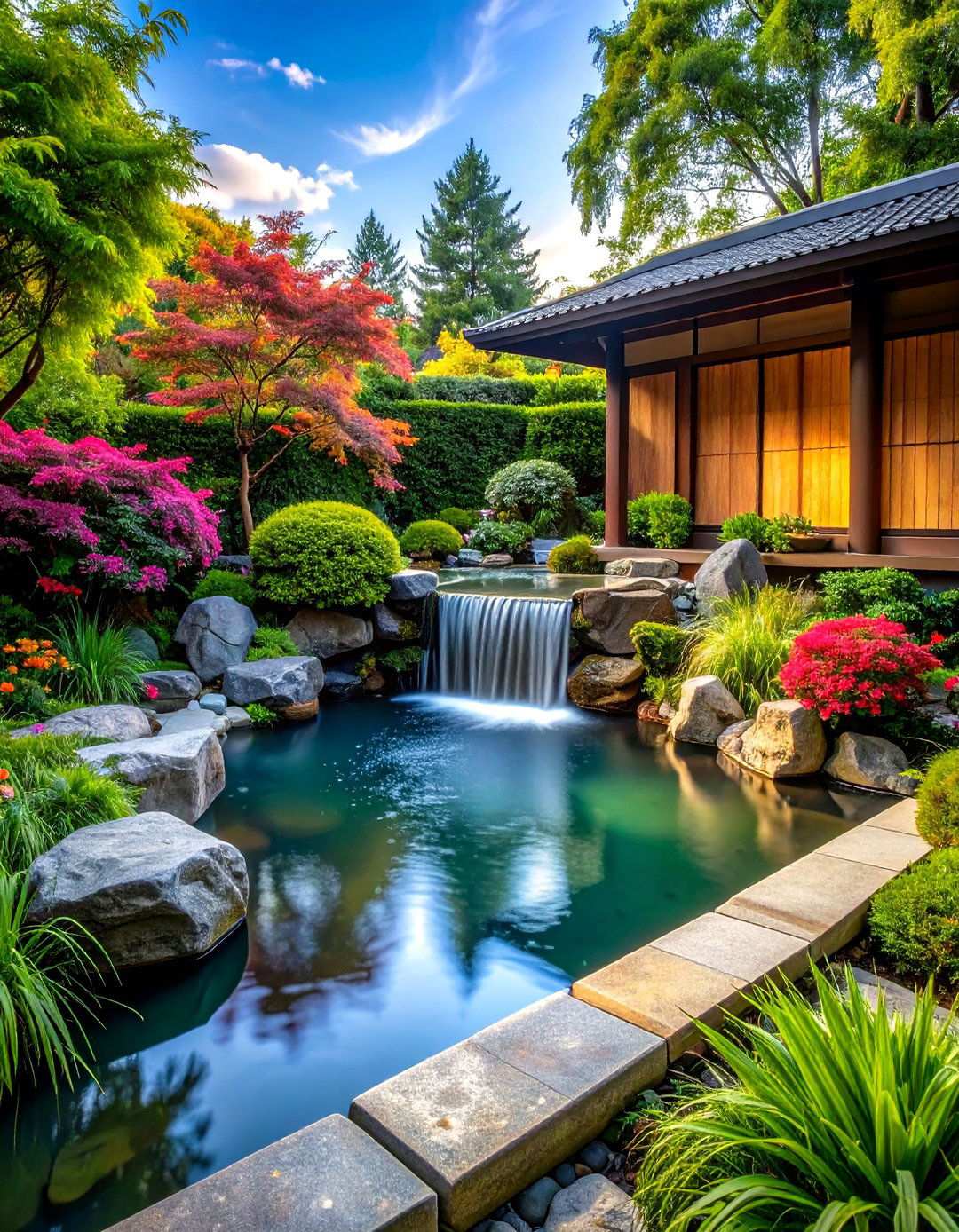 Japanese Zen Spool Garden - 24 Spool Pool Ideas