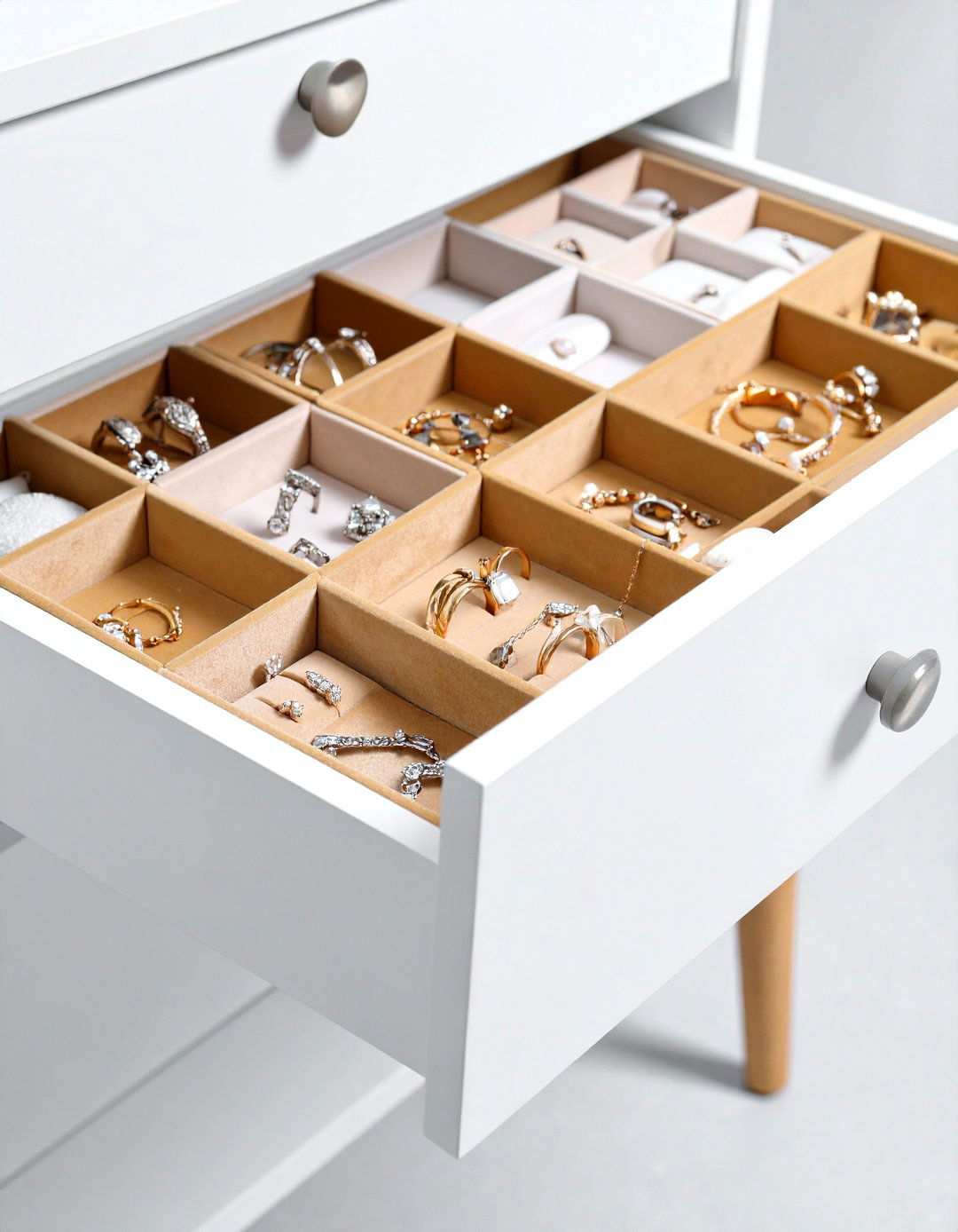Jewelry Tray Integration - 24 vanity organization ideas