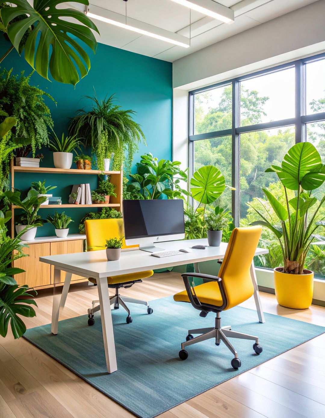Jungle Workspace Environments - 24 Plant Room Ideas