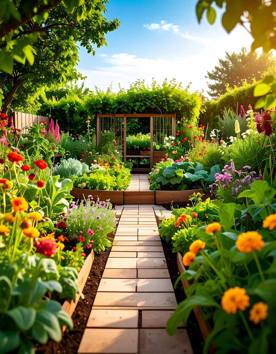 Keyhole Garden Bed with Central Compost System - 24 Round Garden Bed Ideas