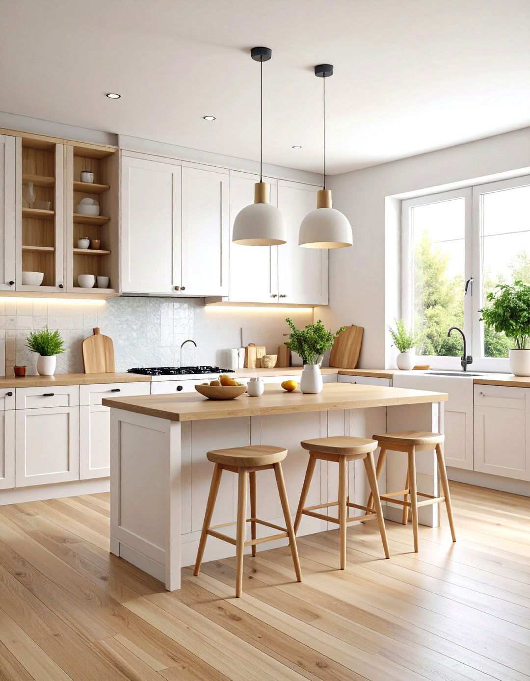 Kitchen Color Scheme Harmony - 24 Kitchens Without Upper Cabinets