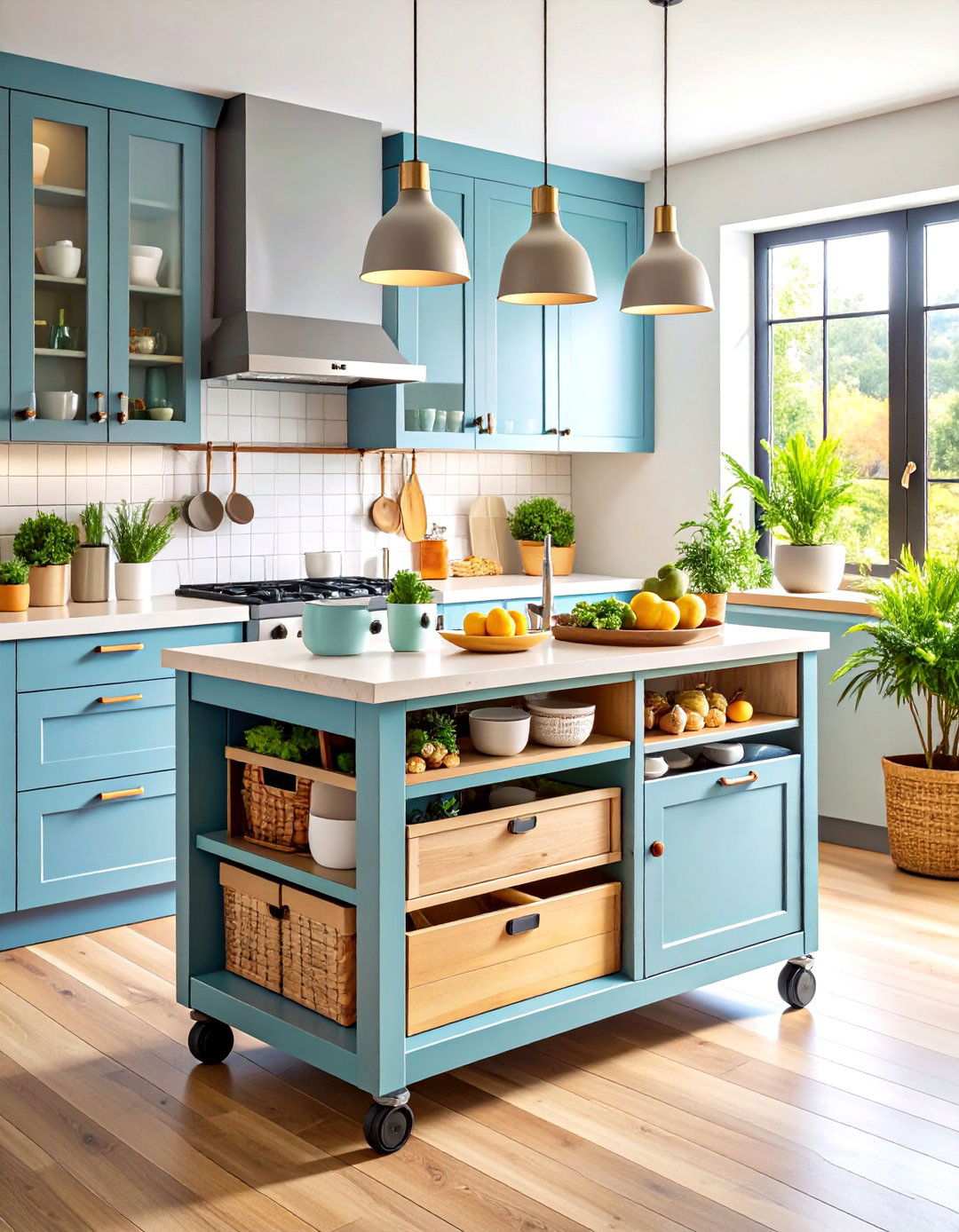 Kitchen Island Cart Storage Solutions - 24 Tiny House Storage Ideas