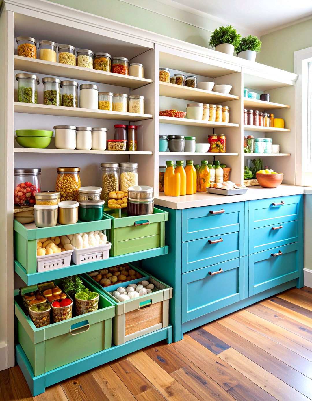 Kitchen Pantry Modular Organization - 24 Milk Crate Storage Ideas