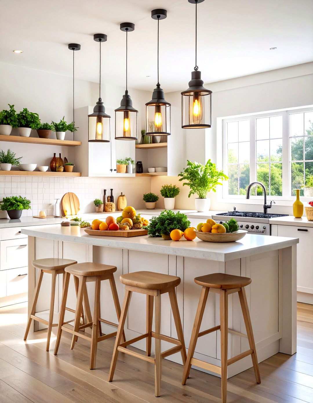 Kitchen Peninsula Breakfast Bar Styling - 24 Lantern Decor Ideas